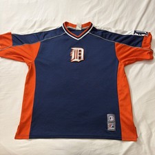 Majestic Vtg 90's Detroit Tigers Old English D Stitch Baseball Jersey Men's XL