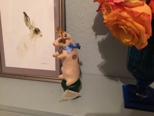 Steiff Schwein auf Kegel Sammlerstück