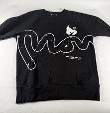 Money Clothing Felpa Girocollo Nera Logo Grafica Circa 2000 Uomo XL