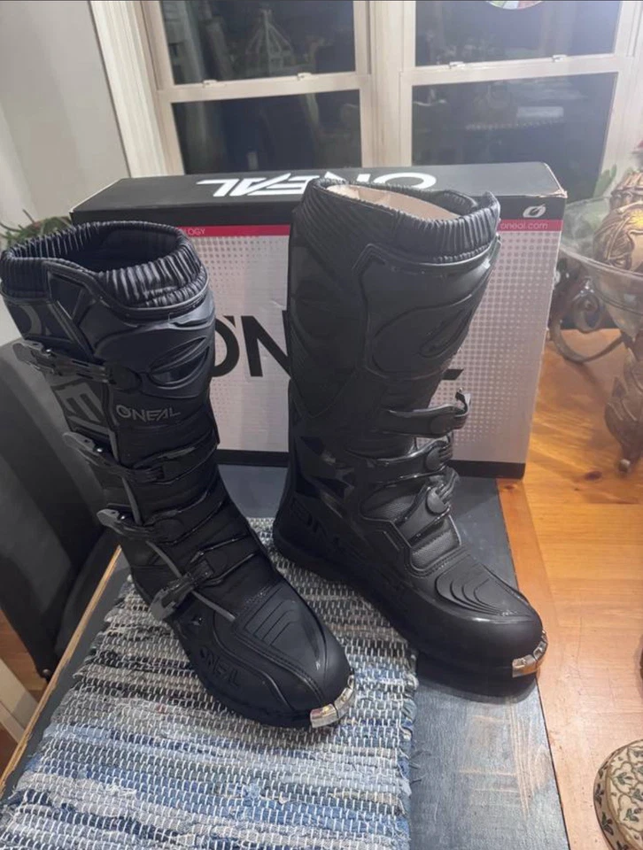 Botas de motocross O'Neal Element para hombre todoterreno MX negras motocicleta 0332 talla 13 Foto 2 de 4