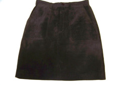 Vintage High Sierra Leather Skirt - Size 6 - Dark Brown Leather