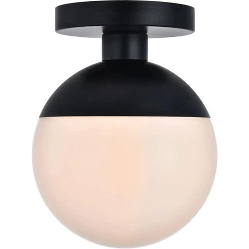 Elegant Lighting LD6050 Eclipse 8"W Semi-flush Globe Ceiling - Black - Picture 1 of 12