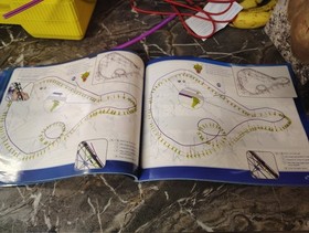 Lot Vintage K'NEX Yellow Hard KNEX Case Roller Coaster Chain Track See Pics Qtys