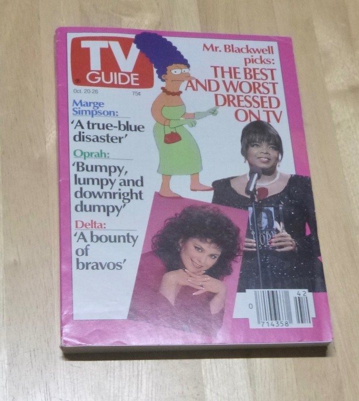 TV Guide Oct 20-26  1990 Best & Worst Dressed on TV Charlotte NC