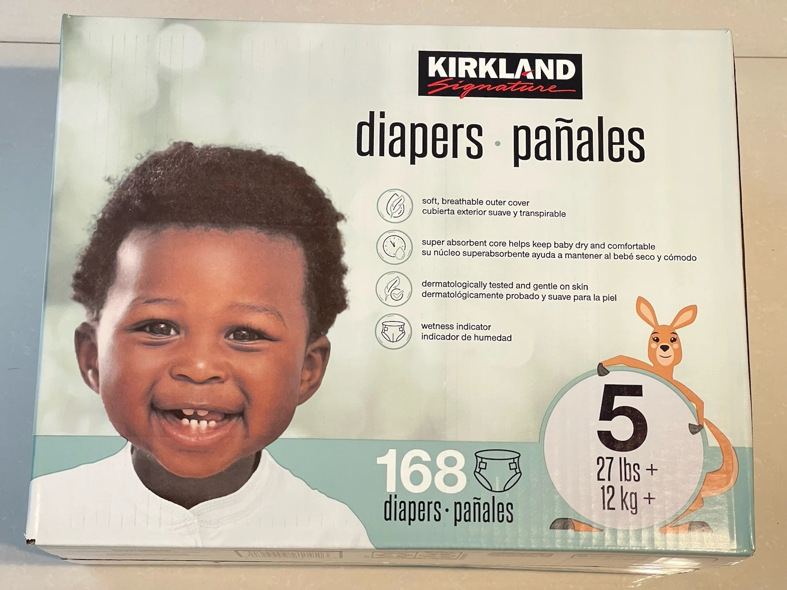 Kirkland Signature Diapers 5 (27 Lb +) 168 Count