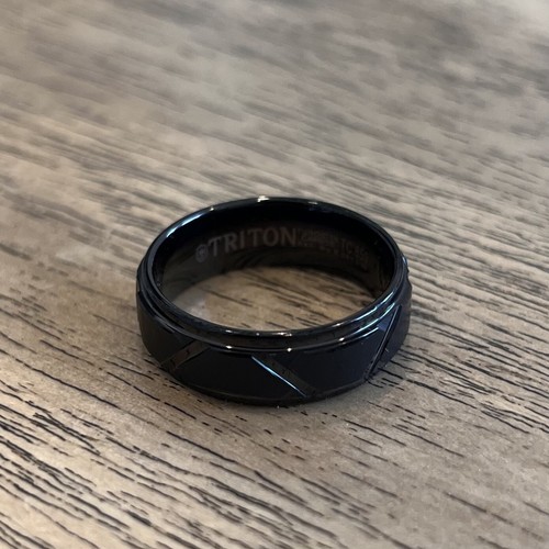Triton & Frederick Goldman 8 mm Wolframcarbid Herrenring Größe 14 UVP 350 $ - Bild 5 von 5