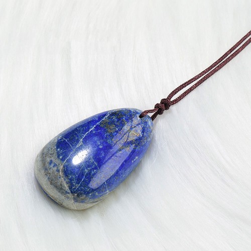 Natural Crystal Gemstone Water Drop Oval Pendant Jewelry Necklace Energy Healing - Picture 16 of 18