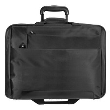 Multifunktion Piloten Aktenkoffer 2 Rollen Laptop Trolley Schwarz 48 cm Bowatex