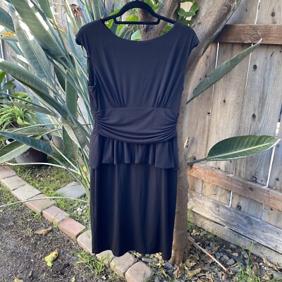 Jessica Howard Stretch Form Fitting Ruched Peplum Little Black Dress Dress Sz12 | eBay Jessica Howard Stretch Form Fitting Ruched Peplum Little Black Dress Dress Sz12 | eBay