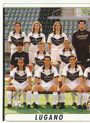 079 TEAM TEAM 1/2 # SUISSE FC.LUGANO STICKER PANINI FOOTBALL 99