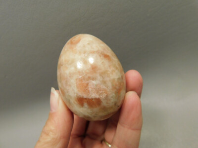 Sunstone Egg Shaped 2.15 inch Chatoyant Stone Polished Rock #O2