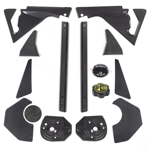 Real Dry Carbon Fiber Engine Bay inner Trim Cover Set Fits Corvette C8 2020-2026