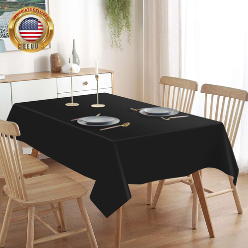 Plastic Table Cloth Disposable 2 Pack, 54 X 108 Inch Tablecloths for Rectangle T - Picture 4 of 7