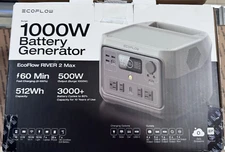 EF EcoFlow RIVER 2 Max, Portable Power Station, 512Wh LifePO4 Battery - New!