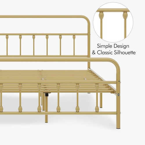 Atracción minimalista tamaño king, diseño clásico de metal para un aspecto simple y elegante, dorado - Imagen 18 de 18