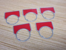 Square D Blank Red Legend Plate Pack of 5 