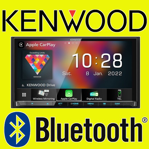 Kenwood DMX8021DABS 7" Ekran Double Din CAR Bezprzewodowy Bluetooth CarPlay Android - Zdjęcie 1 z 3