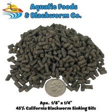 45 Blackworm Sinking "Bits" for Discus, Cichlids, Bottom Fish ALL Tropical Fish