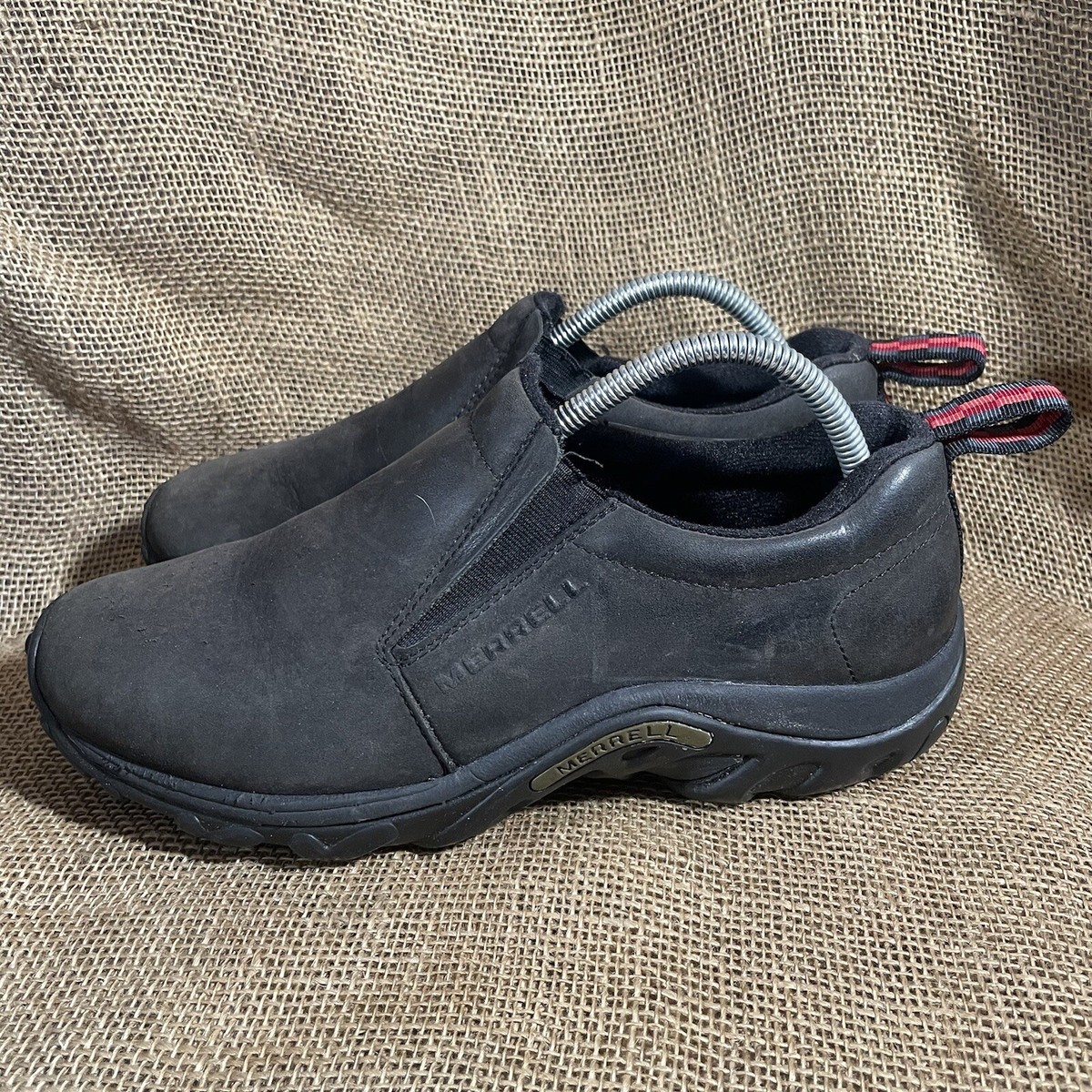 MERRELL Jungle Moc Slip Ons Black Leather Lug Shoes Merrell Jungle Moc KDZ | Little Kid main image 2