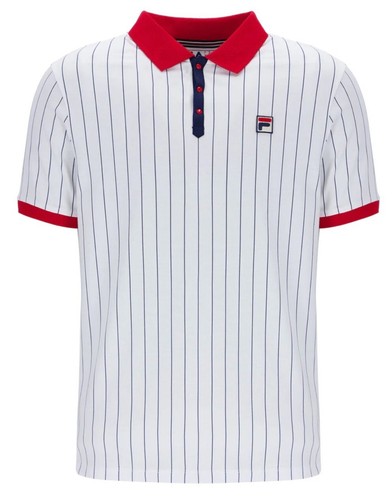 FILA Men's Polo BB1 Classic Vintage Collared Shirt Short Sleeve Stripe Top S-4XL - Picture 5 of 35