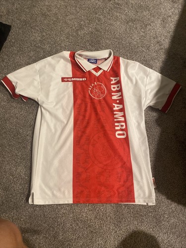vintage umbro ajax soccer jersey mens 