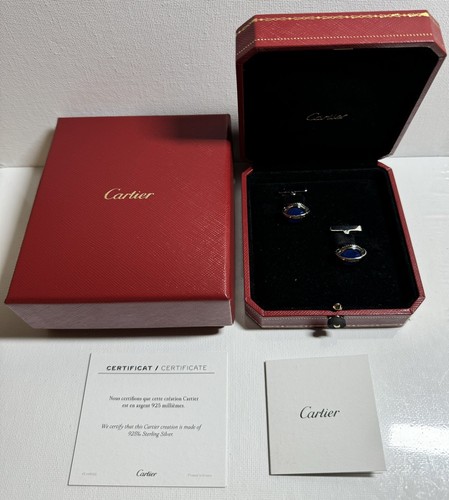 CARTIER BALLON BLEU DE CARTIER SILVER CUFFLINKS