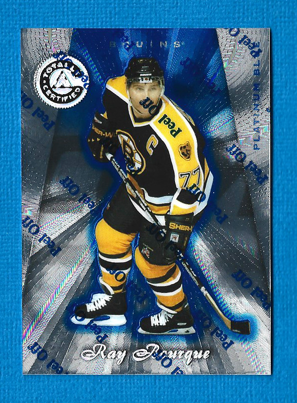 RAY BOURQUE, BRUINS 1997-98 PINNACLE CERTIFIED PLATINUM BLUE CARD #41  - NM