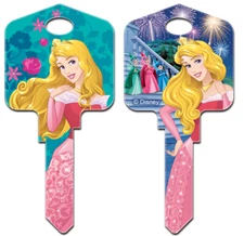 CUTE DISNEY PIXAR PRINCESS AURORA House Key Blank for Kwikset KW1 KW10 KW11