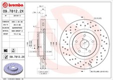 2 x BREMBO 09.7812.2X Bremsscheibe für SUBARU,TOYOTA