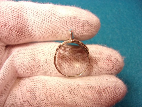 GORGEOUS HANDCRAFTED LADIES STERLING SILVER & BLUE TURQUOISE FILIGREE WRAP? RING - Picture 7 of 12