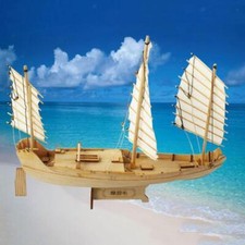 1:148 Wooden Boat Assembled Model Ship Makings Building Kit DIY
