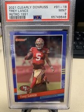 2021 clearly donruss trey lance retro 1991 rc psa 9 Pop 2