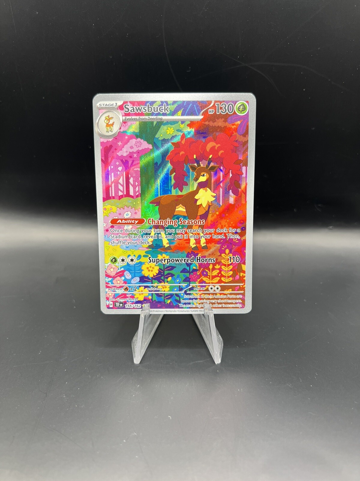 Pokemon Temporal Forces SAWSBUCK Full Art Illustration Rare 166/162 Holo MINTNM eBay