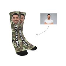 Father's Day  Custom Socks Gift Personalized Photo I Love Dad Casual Sport Socks