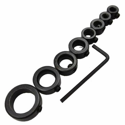 8X Bohrer Tiefe Stopp Kragen Ring Stellungsregler Dübel Schaft Chuck Hex Schraub
