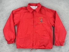 Vintage Cardinal Mens L Red Windbreaker New Mexico Senior Olympics Made In USA