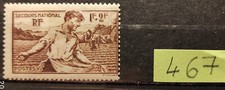 timbre france neuf** année 1940 n° 467 secours national