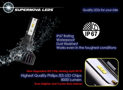 Supernova V.4 LED Fog Lights LED Headlights - Highest Quality LEDs H3 PAIR l2 - Picture 7 of 11