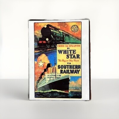Atlantic Crossing WHITE STAR SOUTHERN RAILWAY Metall Kühlschrankmagnet
