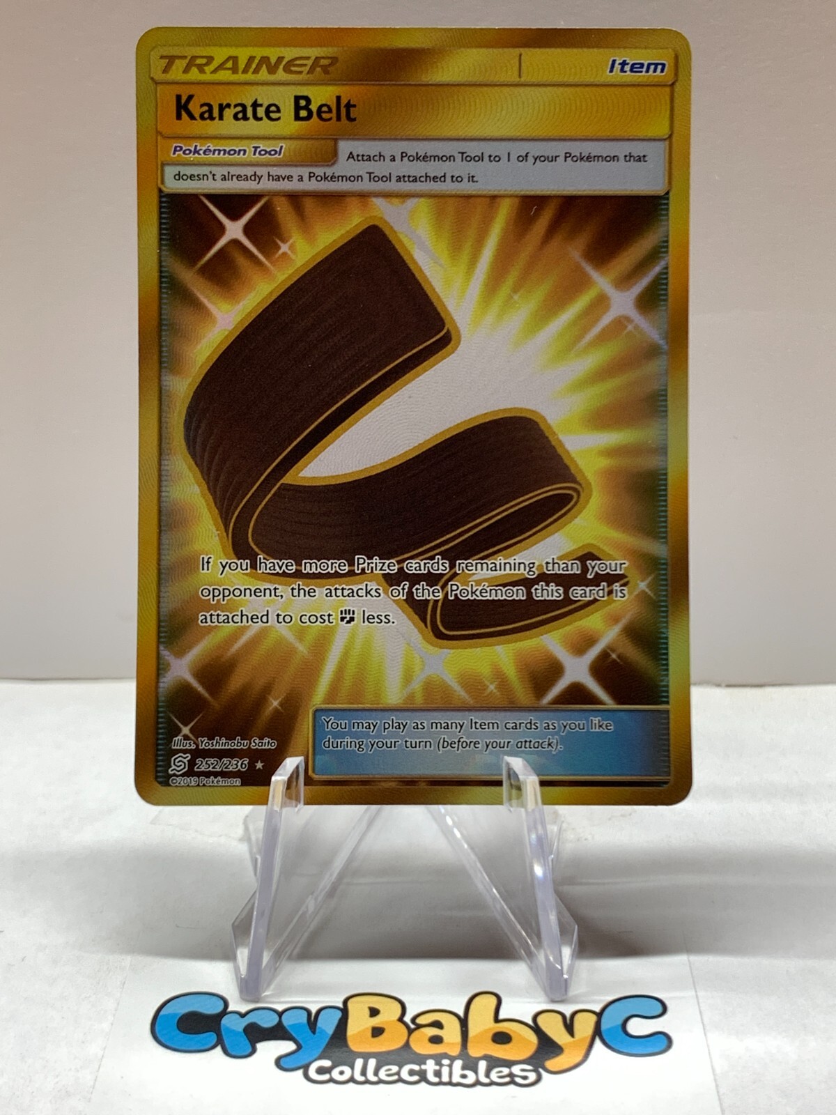 Pokemon Karate Belt 252/236 Unified Minds Sun & Moon SECRET RARE