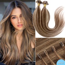 CLEARANCE 200strands Thick U Tip Nail Hot Fusion Real Remy Human Hair Extensions