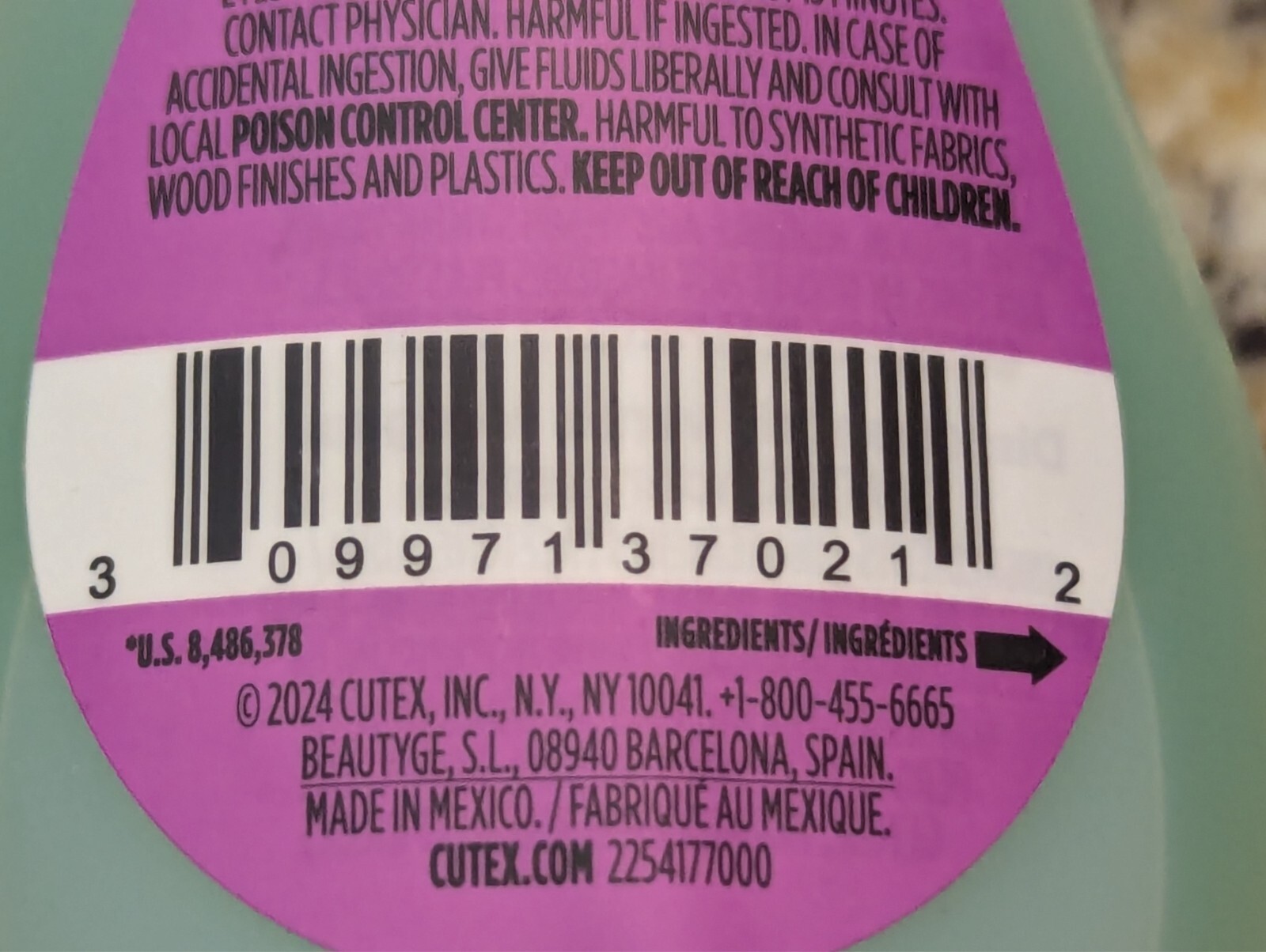 Cutex 4 Pack Nourishing Nail Polish Remover 3.4 fl oz