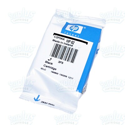 Genuine HP 62 Ink Black ENVY 5540 5542 5545 5644 5660 5663 7640 7645