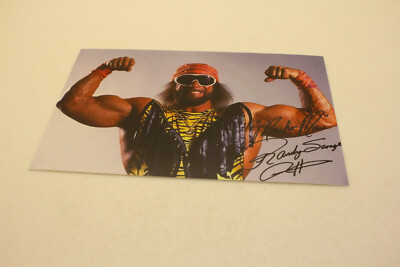 MACHO MAN RANDY SAVAGE  / WWE WRESTLING Repro-Autogramm - ca. 10x16 - (439)