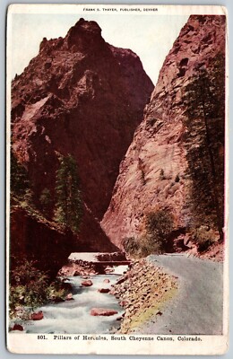 1907 Pillars of Hercules South Cheyenne Canon Colorado ANTIQUE Postcard 8113