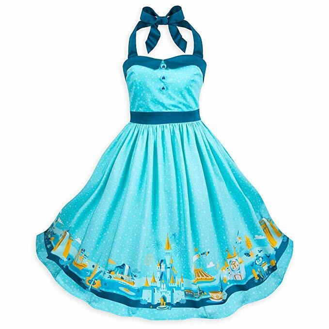 NEW Disney Parks Dress Shop Aqua Blue Magic Kingdom Attractions Women's Dress 3X NEW Disney Parks Dress Shop Aqua Blue Magic Kingdom Attractions Women's Dress 3X