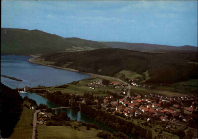 Luftbild Luftaufnahme EDERTAL AFFOLDEN am Edersee Flugzeug aus, color AK 1987