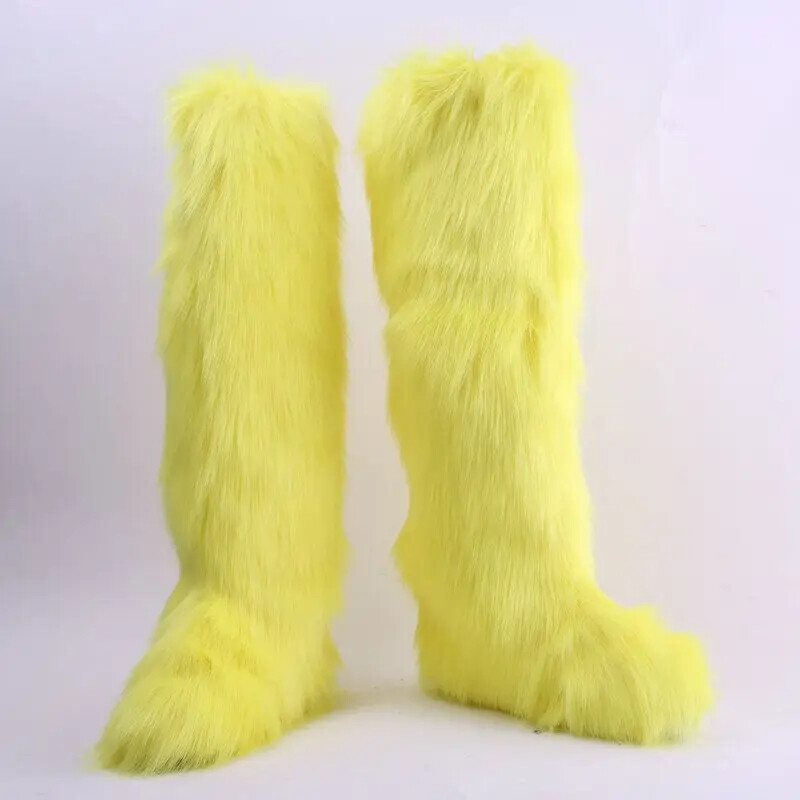 Hot Mongolian Fur Boot Factory Winter Ladies Snow Shoes Faux Hot Mongolian Fur Boot Factory Winter Ladies Snow Shoes Faux