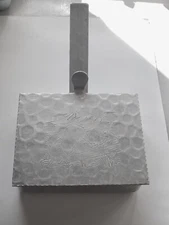 Vintage crumber silent butler ash pan hammered aluminum fox hunt graphic