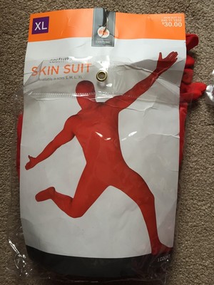 NEW Morph Skin suit Halloween Costume Men's XL NWT Adult Bodysuit Red